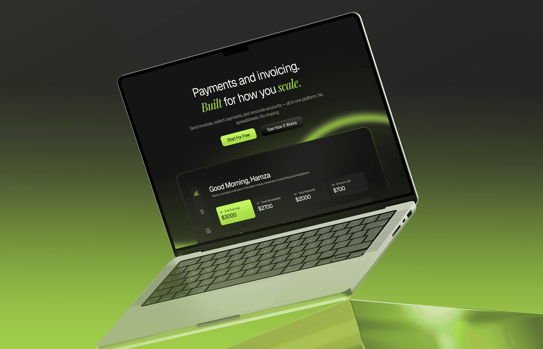 Flux — Landing Page Design — Fintech SaaS