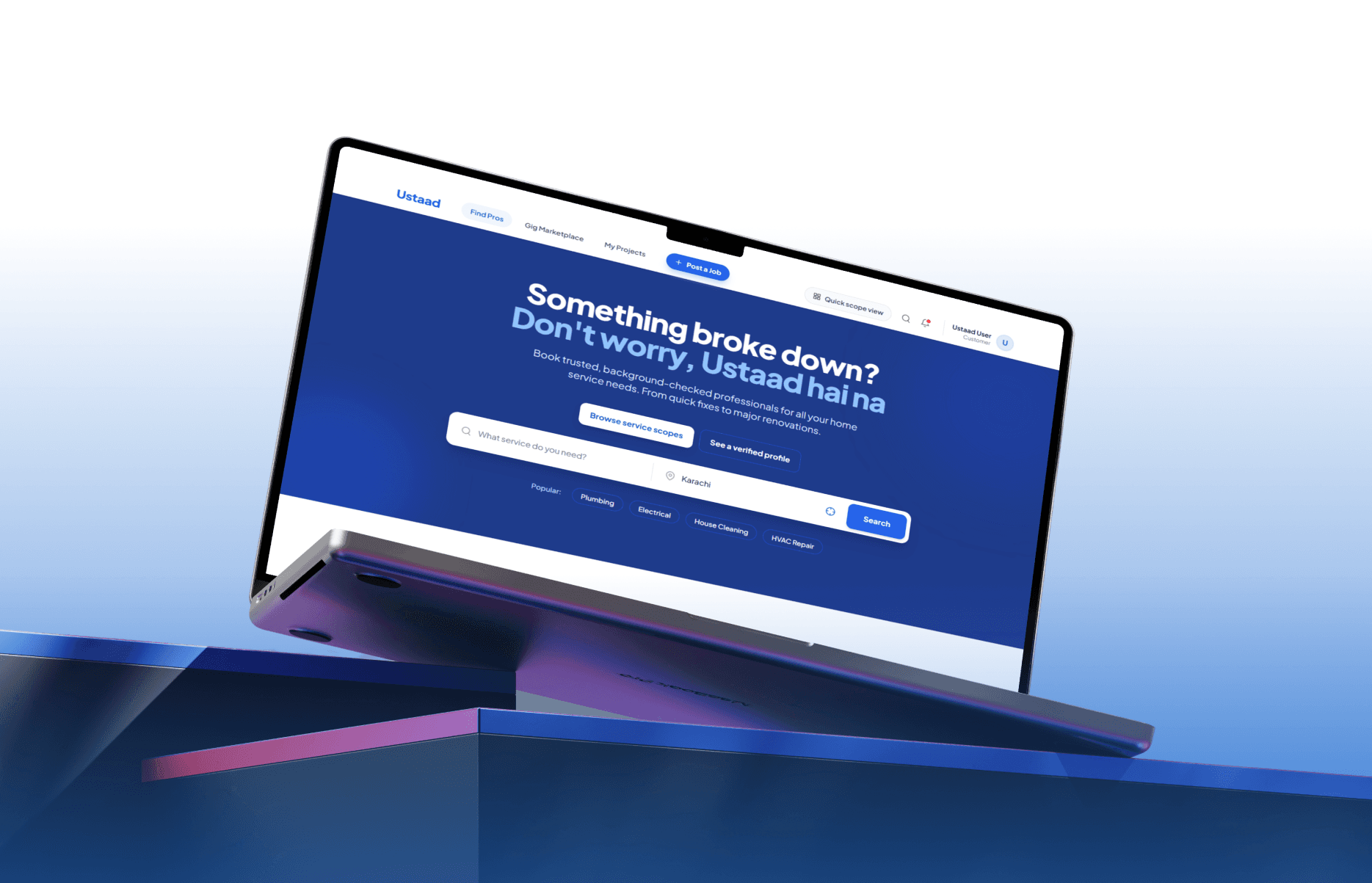 Ustaad — Full-Stack Marketplace App